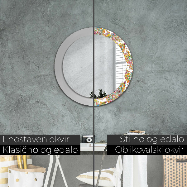 Round decorative mirror Dream about fairy tales