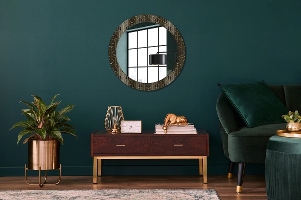 Round decorative mirror Abstract