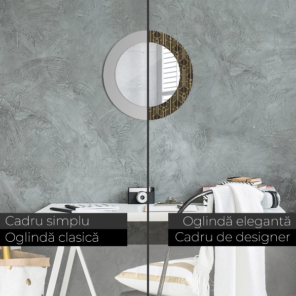 Round decorative mirror Abstract