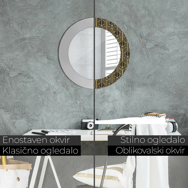 Round decorative mirror Abstract