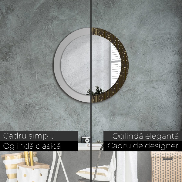 Round decorative mirror Abstract