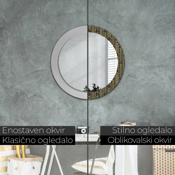Round decorative mirror Abstract