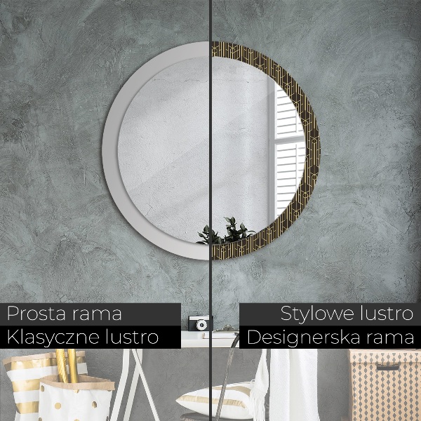 Round decorative mirror Abstract