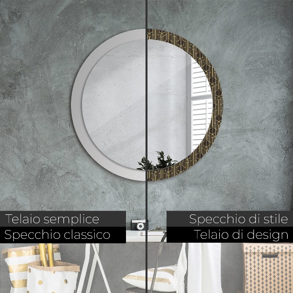Round decorative mirror Abstract