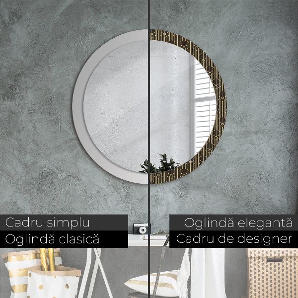Round decorative mirror Abstract