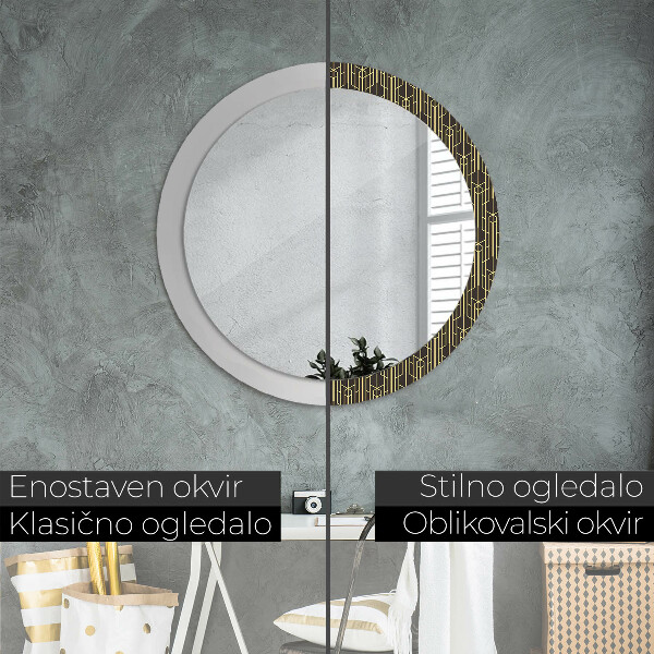 Round decorative mirror Abstract