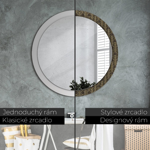 Round decorative mirror Abstract