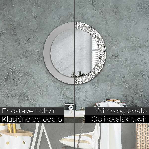 Round decorative mirror Pineapple