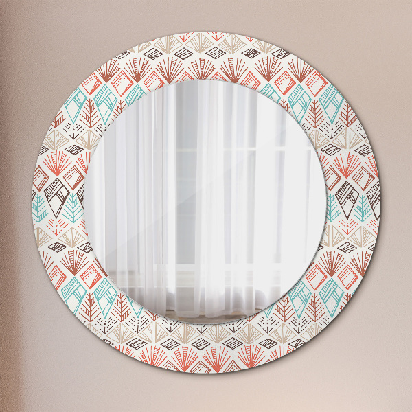 Round decorative mirror Ethnic pattern