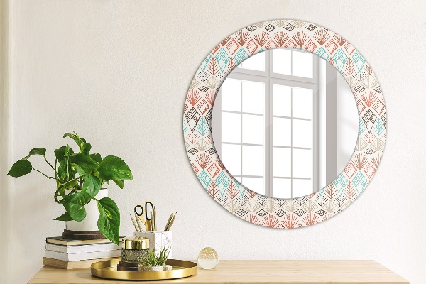 Round decorative mirror Ethnic pattern