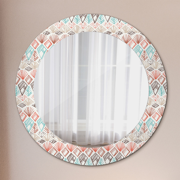 Round decorative mirror Ethnic pattern