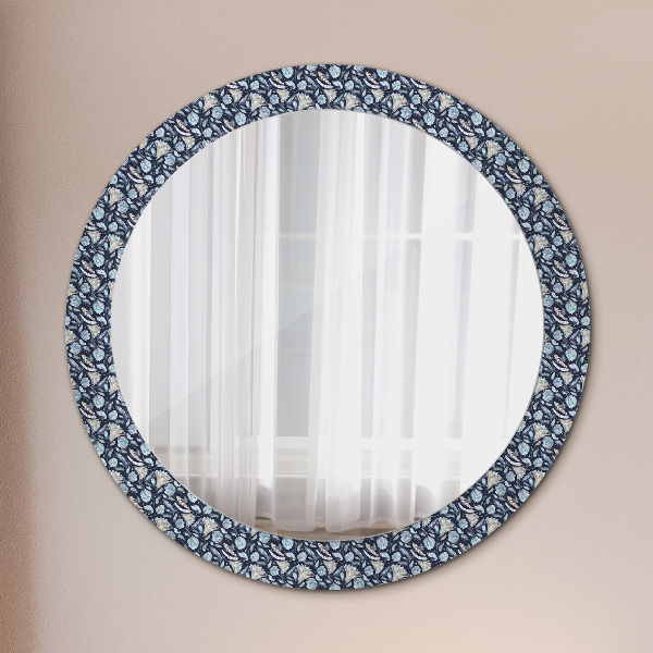 Round wall mirror decor Boho pattern