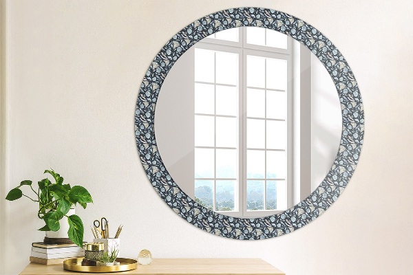 Round wall mirror decor Boho pattern