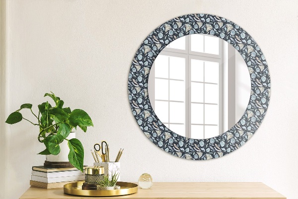 Round wall mirror decor Boho pattern