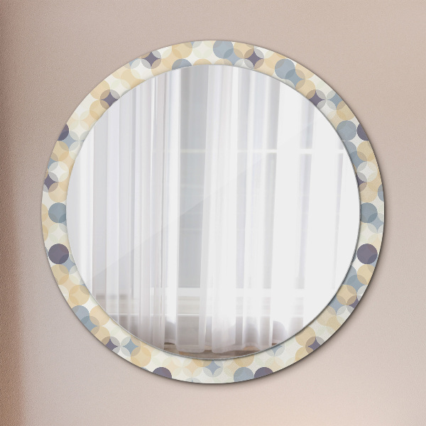 Round printed mirror Geometric wheels