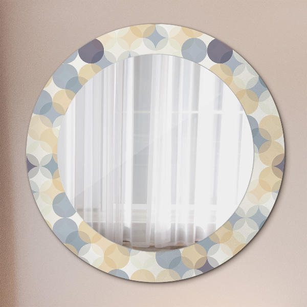 Round printed mirror Geometric wheels
