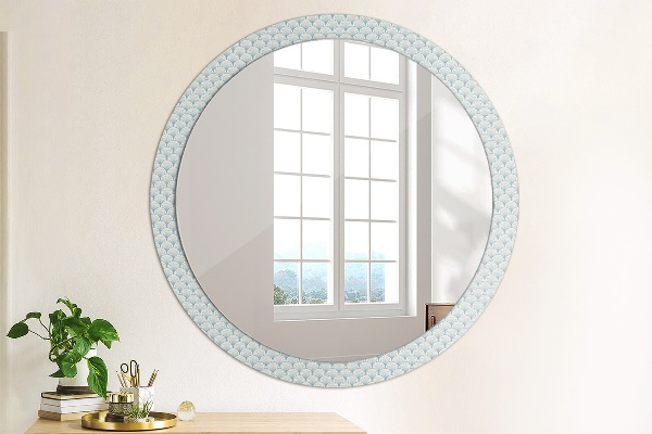 Round wall mirror decor Japanese retro