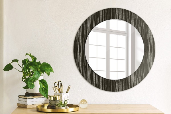 Round wall mirror decor Abstract metallic