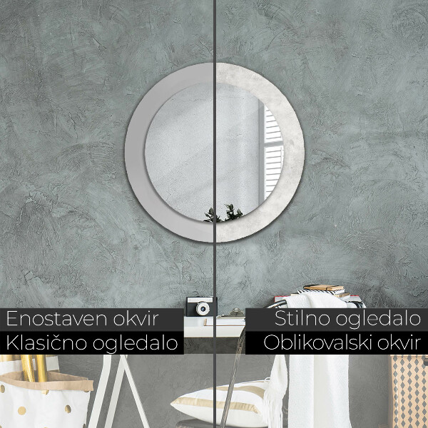 Round decorative mirror Concrete texture