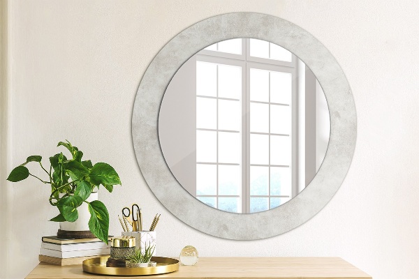 Round decorative mirror Concrete texture