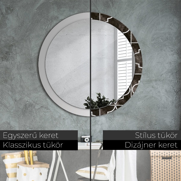 Round decorative mirror Antique tiles