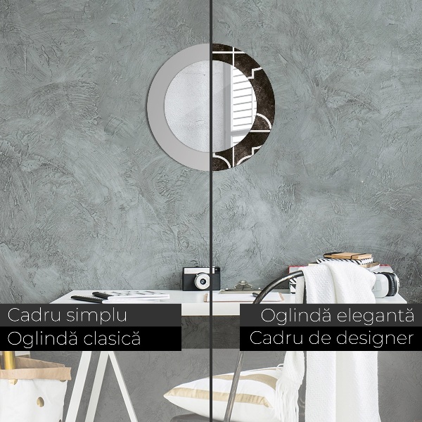 Round decorative mirror Antique tiles