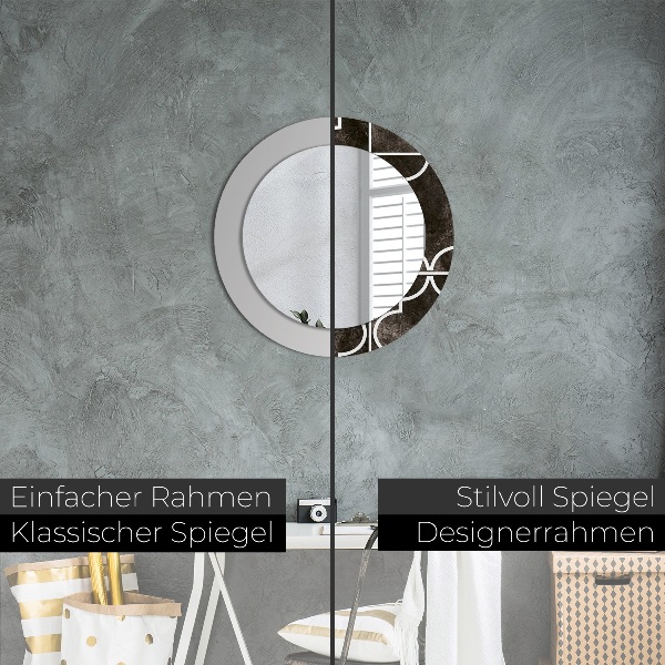 Round decorative mirror Antique tiles