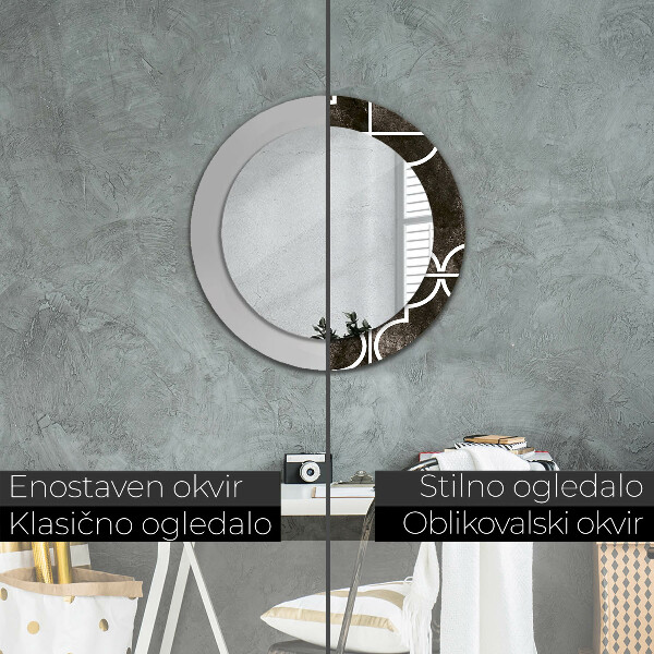Round decorative mirror Antique tiles