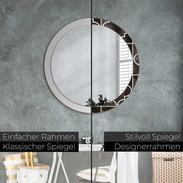 Round decorative mirror Antique tiles