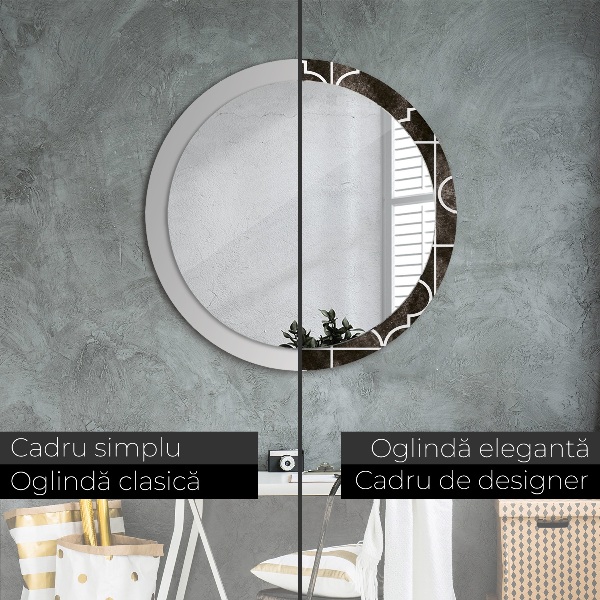 Round decorative mirror Antique tiles