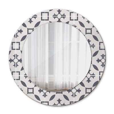 Round printed mirror Antique tiles