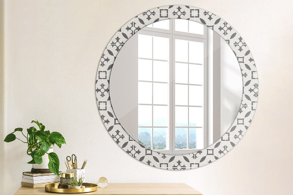 Round printed mirror Antique tiles