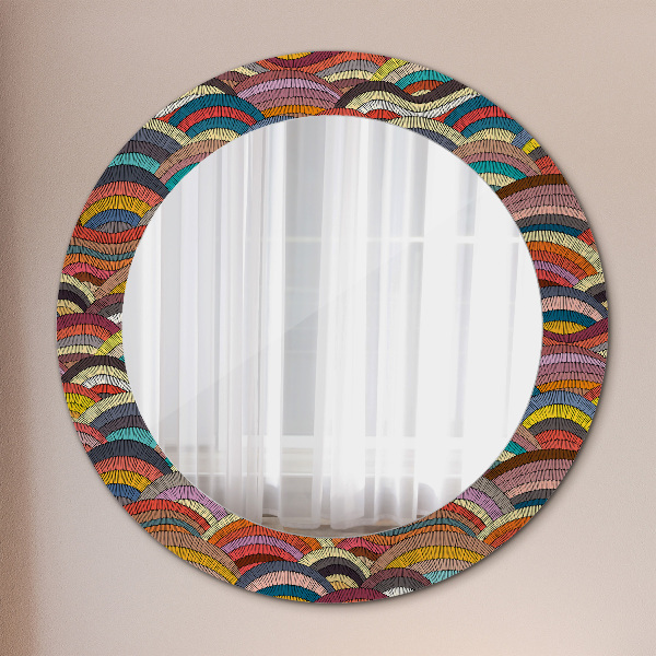 Round printed mirror Bohemical ornament