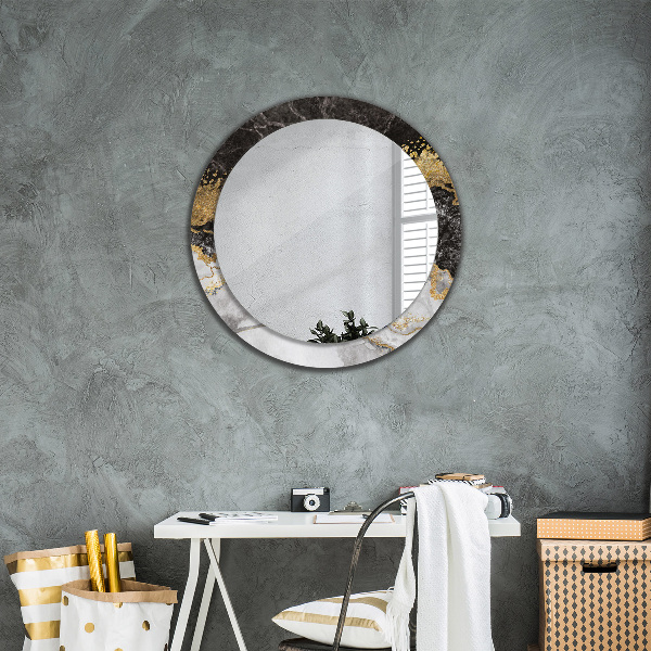 Round decorative mirror Marble and gold