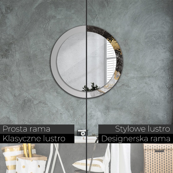 Round decorative mirror Marble and gold