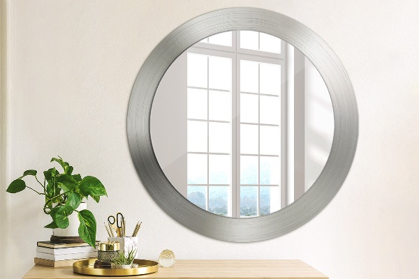 Round wall mirror decor Shiny steel