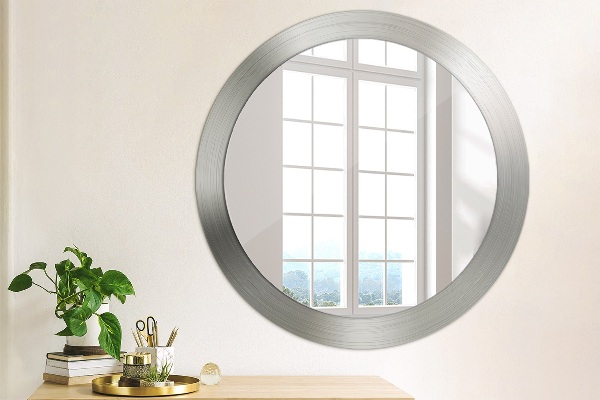Round wall mirror decor Shiny steel