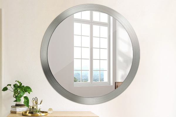 Round wall mirror decor Shiny steel