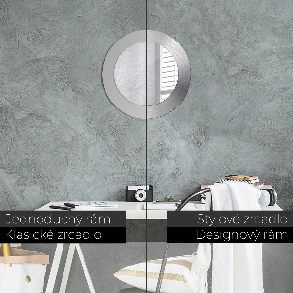 Round wall mirror decor Shiny steel