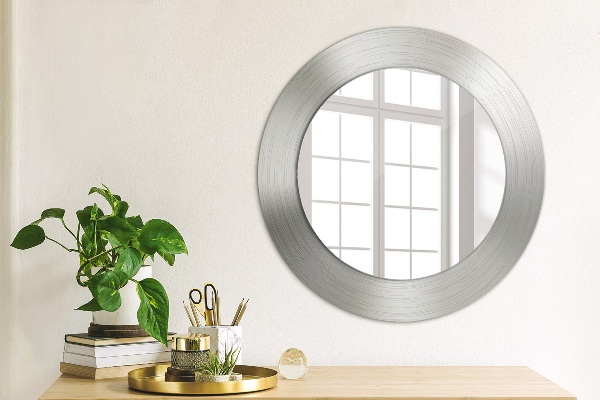 Round wall mirror decor Shiny steel