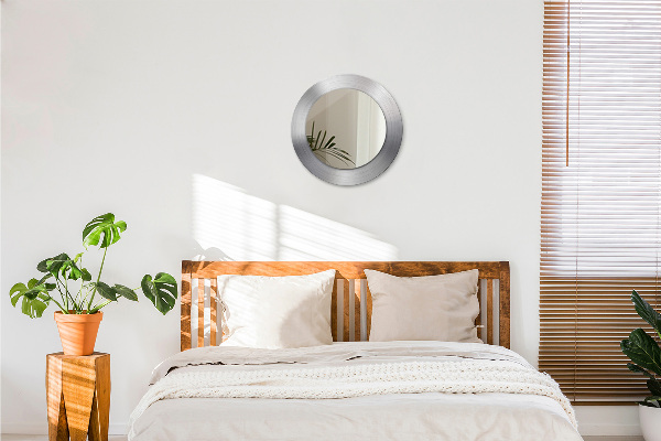Round wall mirror decor Shiny steel