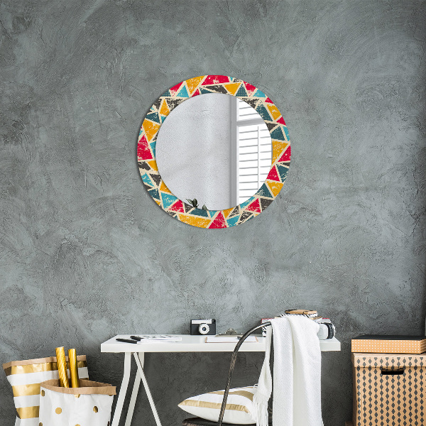 Round wall mirror decor Retro composition
