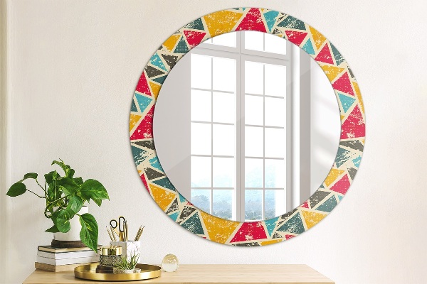Round wall mirror decor Retro composition