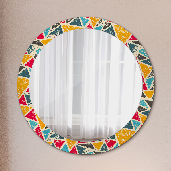 Round wall mirror decor Retro composition