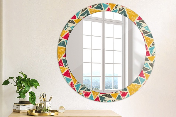Round wall mirror decor Retro composition