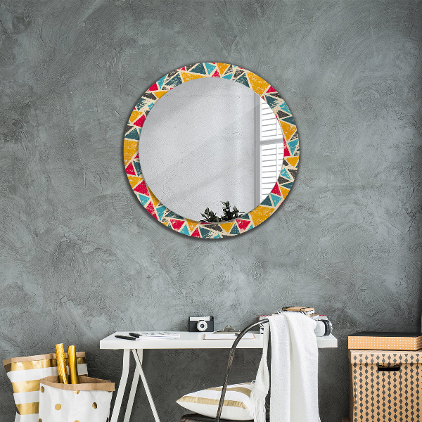 Round wall mirror decor Retro composition