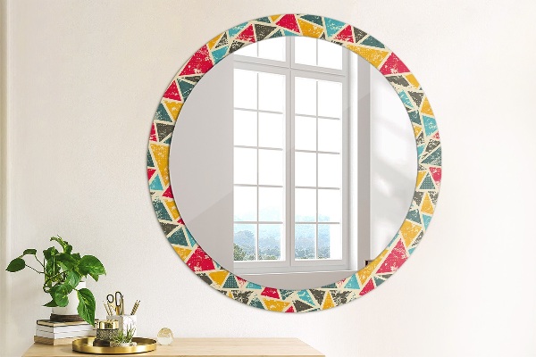 Round wall mirror decor Retro composition