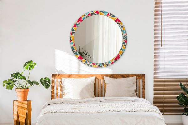 Round wall mirror decor Retro composition