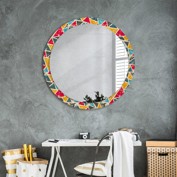 Round wall mirror decor Retro composition
