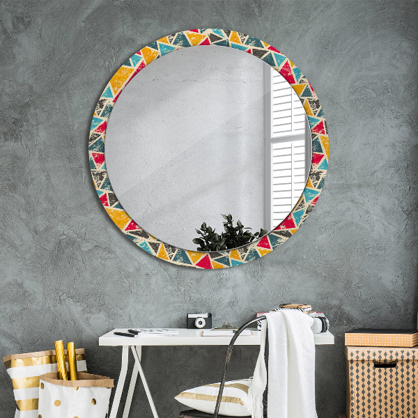 Round wall mirror decor Retro composition